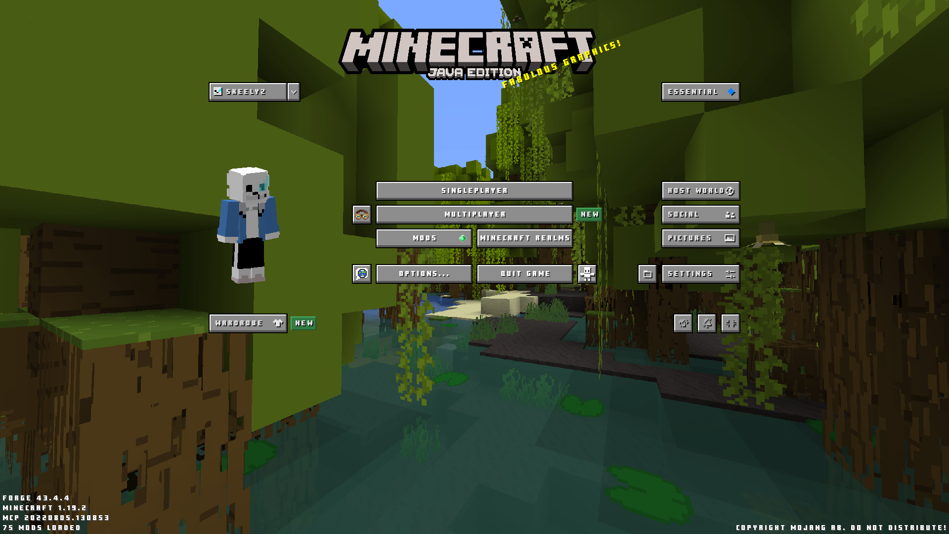Menu Screen + Essential Mod: