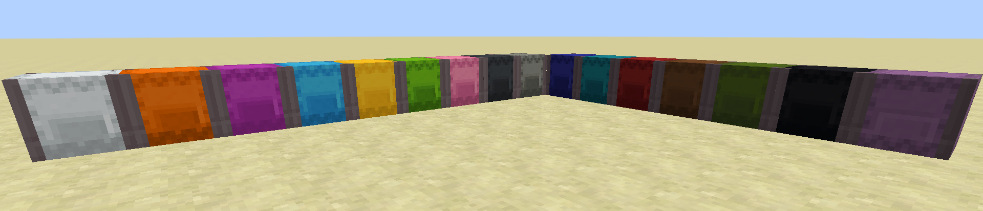 Netherite variations of every Shulker Box color