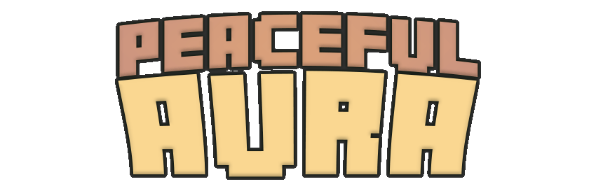 Banner displaying the text "Peaceful Aura"