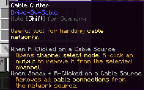 Cable Cutter Item tooltip in inventory