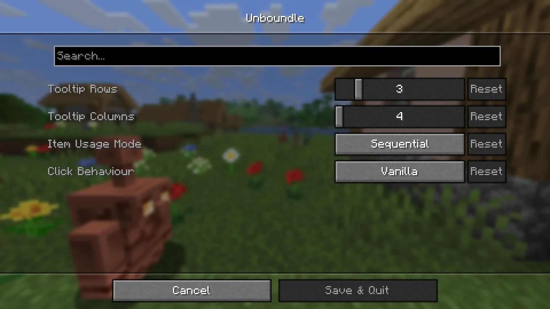 ModMenu settings screen