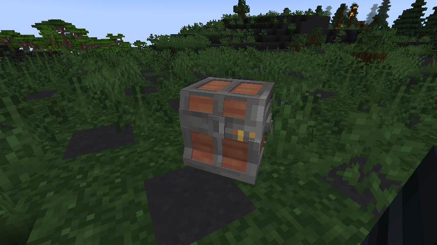 Seen here is a chest in a biome from Biomes O' Plenty!