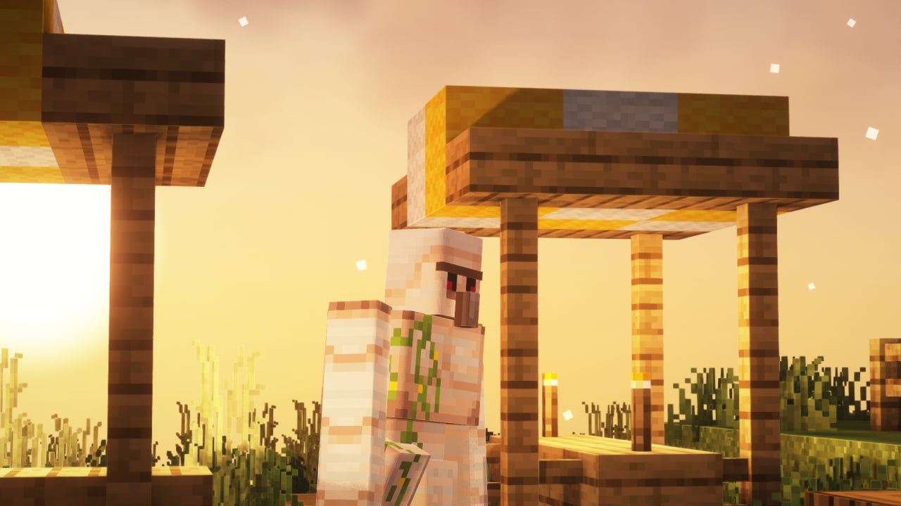 Thanks to the leaves falling from the trees and the starry sky, the player can look at the world of minecraft in a different way.