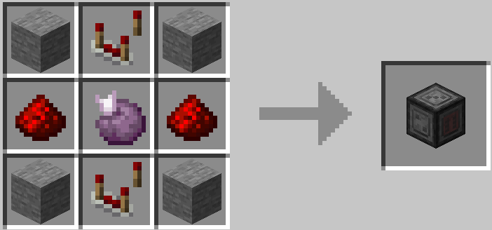 Crafting recipe for the Randomizer Block