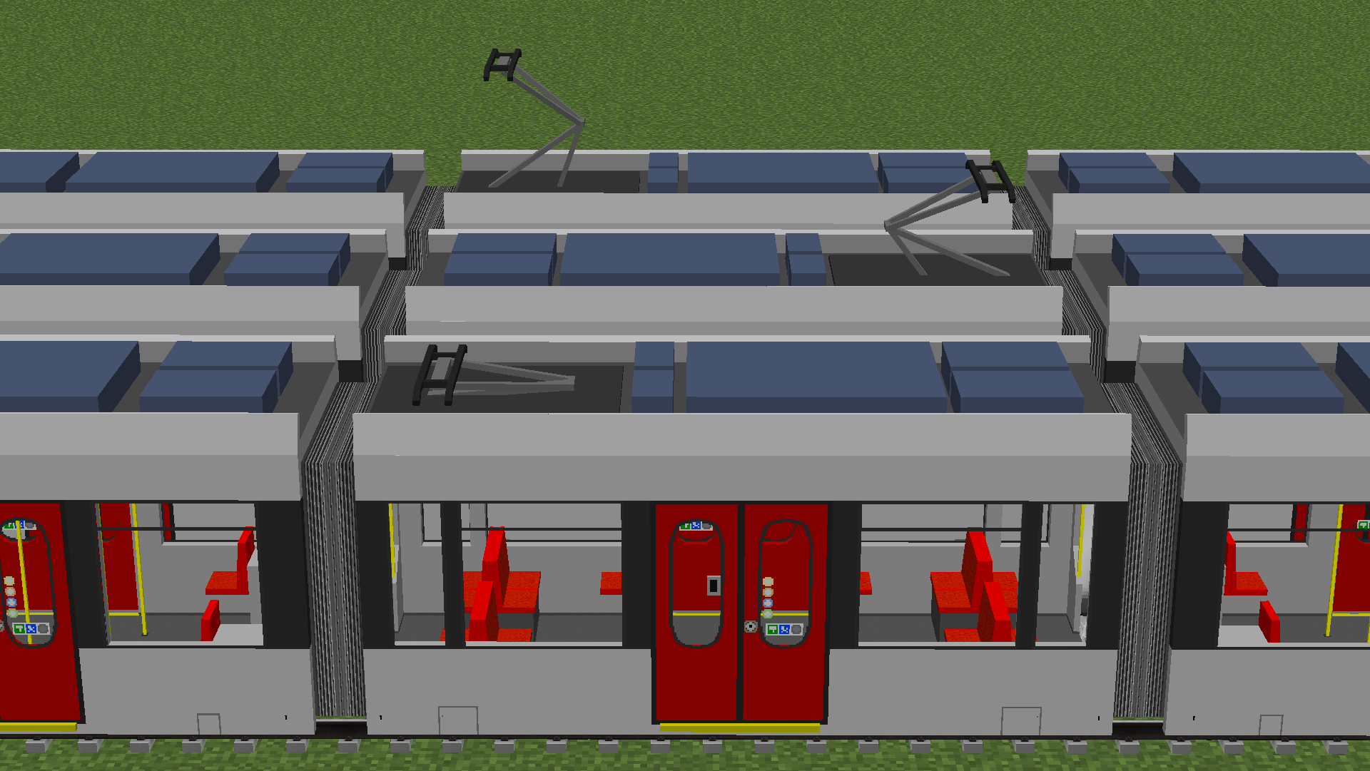 Three pantograph versions of Type T Car