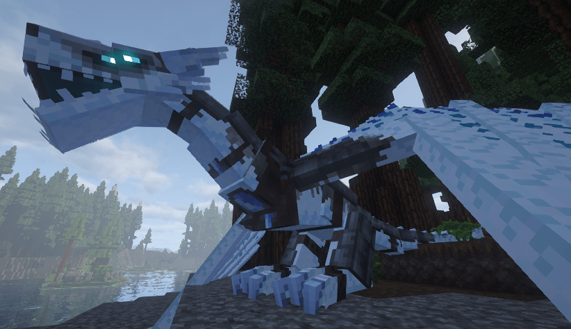 a preview of a white dragon with armour like that of vikings
