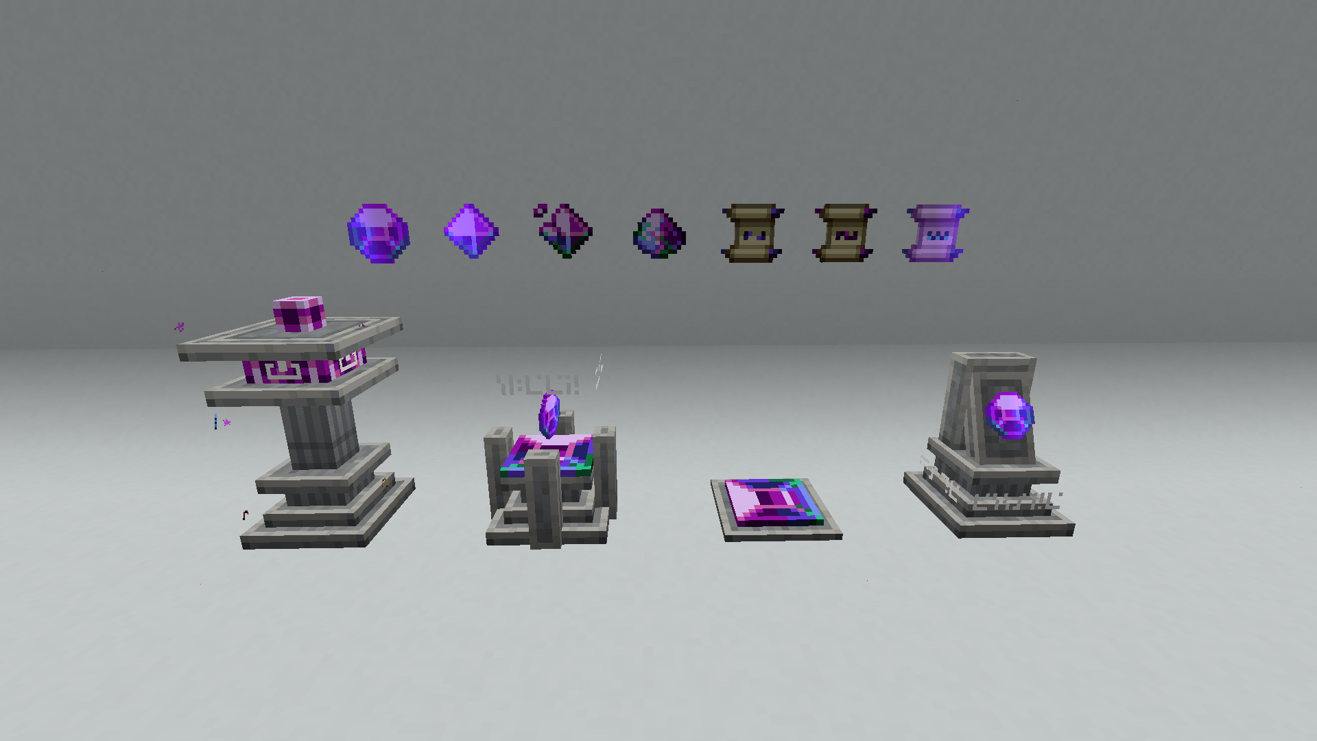 The items and blocks in the mod using the resource pack