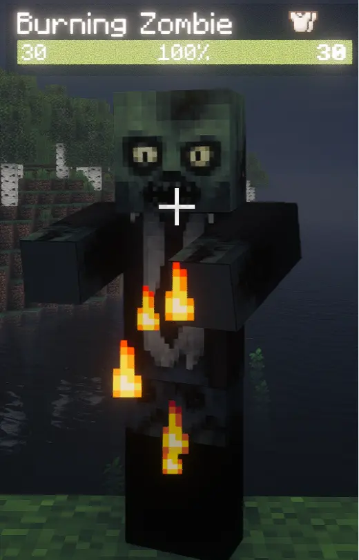 burning zombie