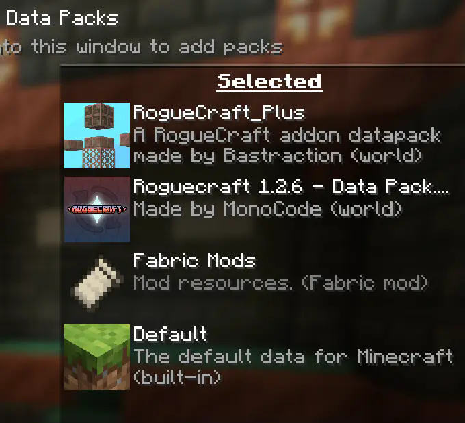 Installation order for RogueCraft Plus