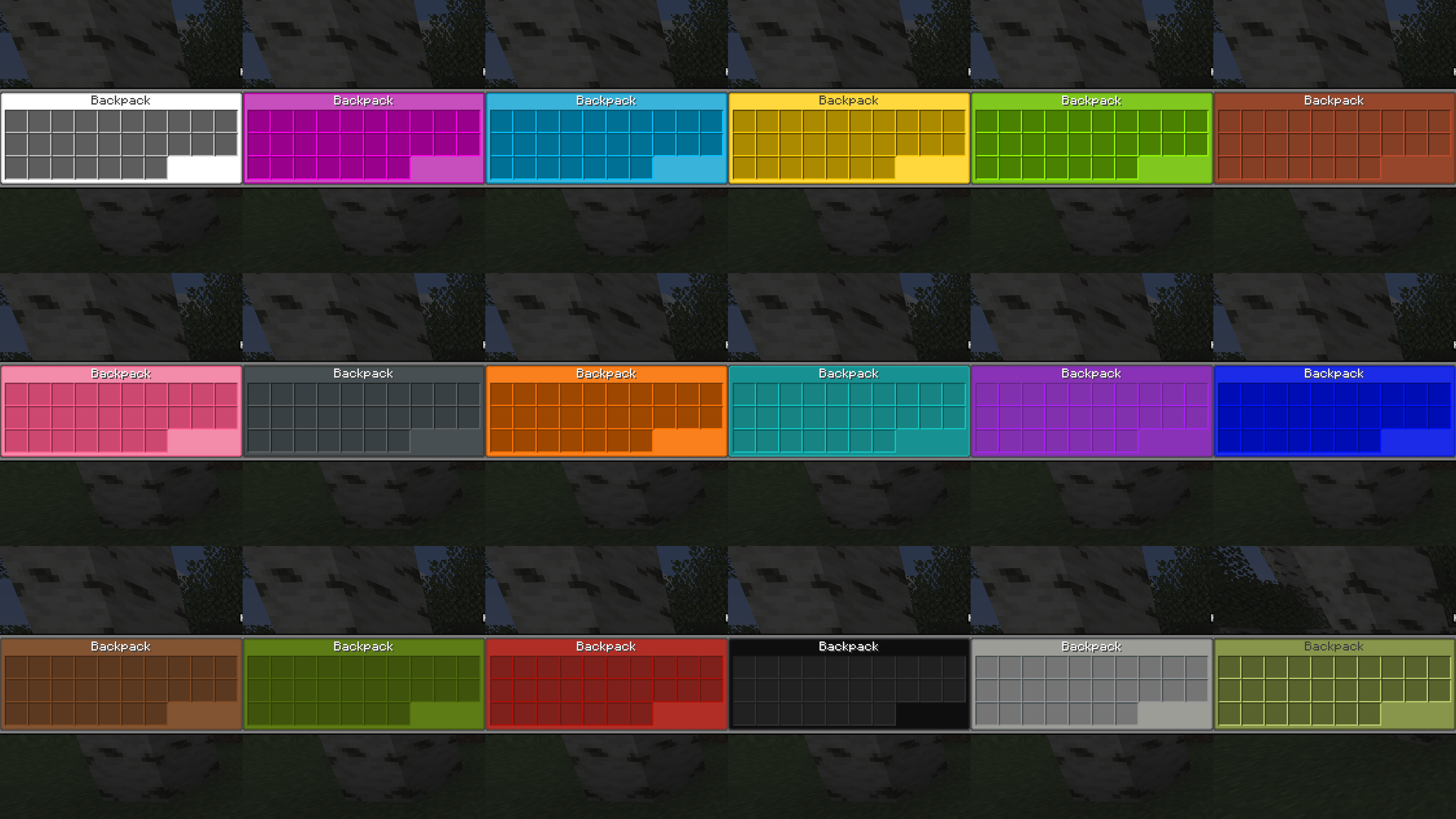 How the GUI changes based on the backpack's color