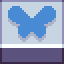 a 32x32 pixelart redition of the BlueSky logo