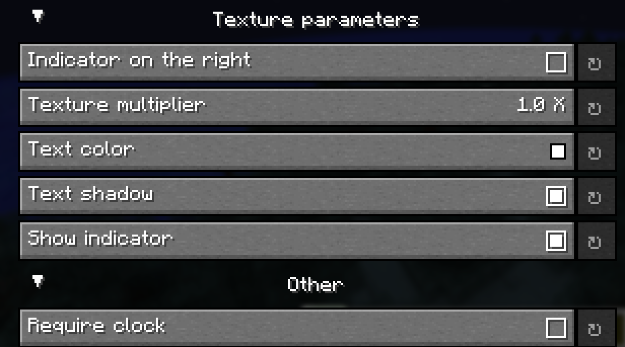 texture and other configs