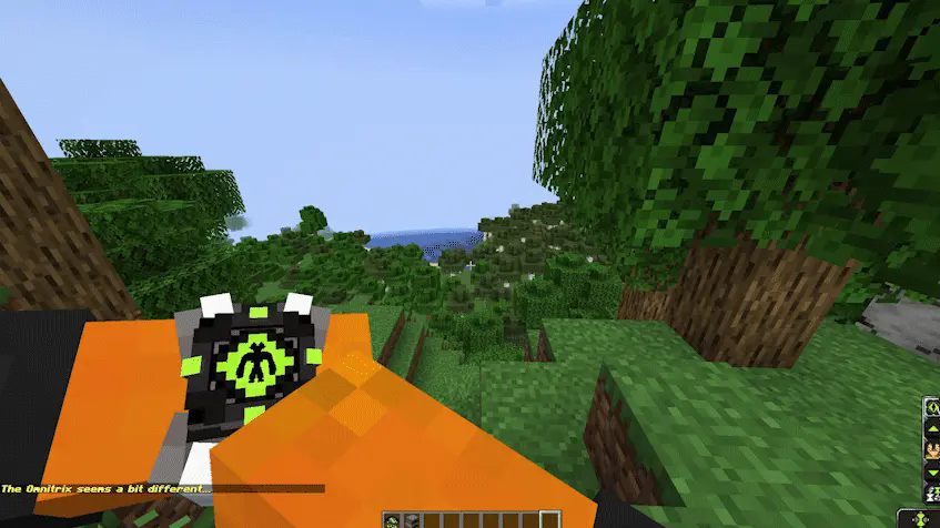 Screenshot of the Omnitrix showing a sillhouette of an Opticoid