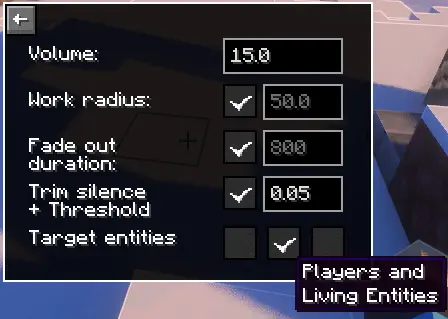 configuration menu