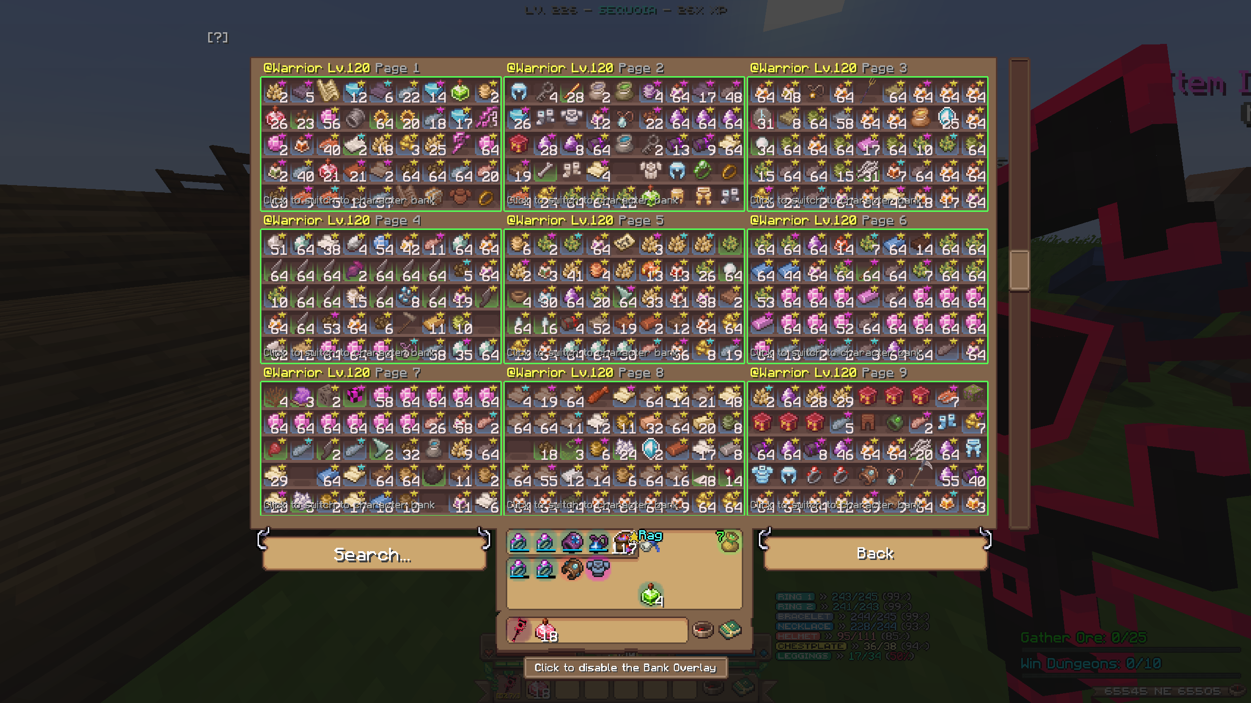 Bank Overlay all characters mode