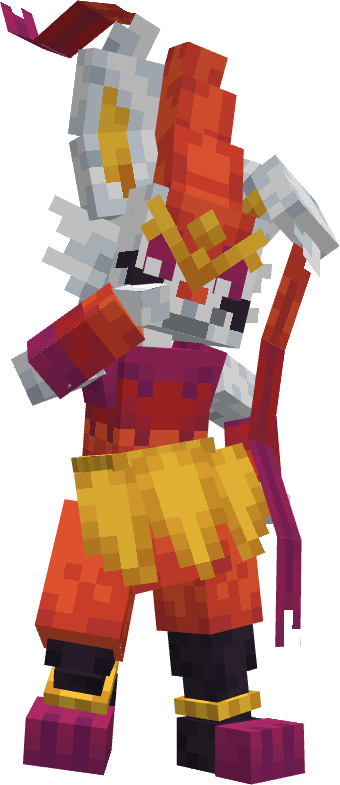 A Cinderace with flowy garments