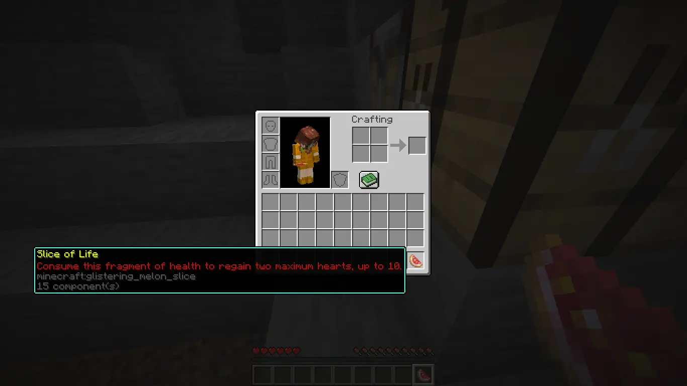 The description of the Slice of Life item in the player's inventory.