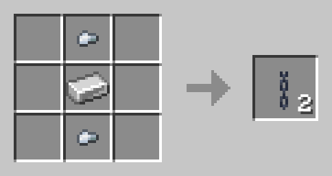 The chain recipe gives you 2 chains instead of 1.