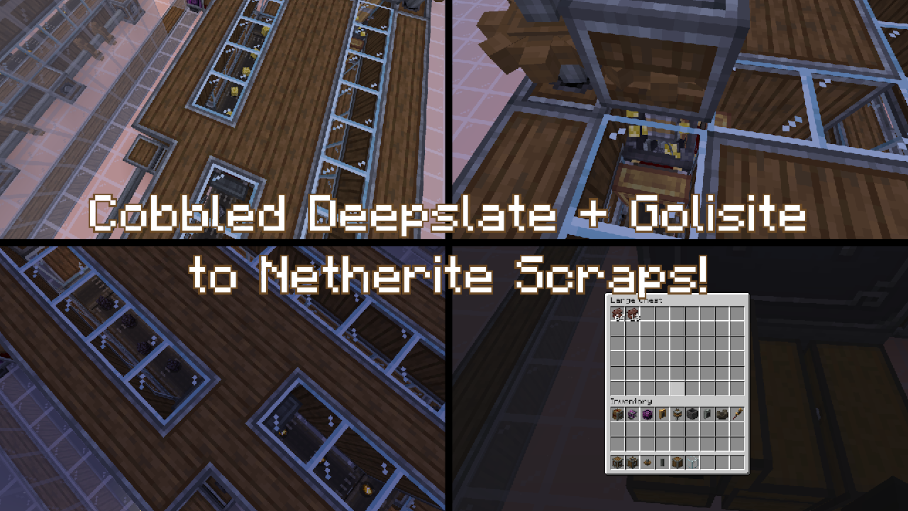 Cobbled Deepslate + Golisite to Netherite Scraps!