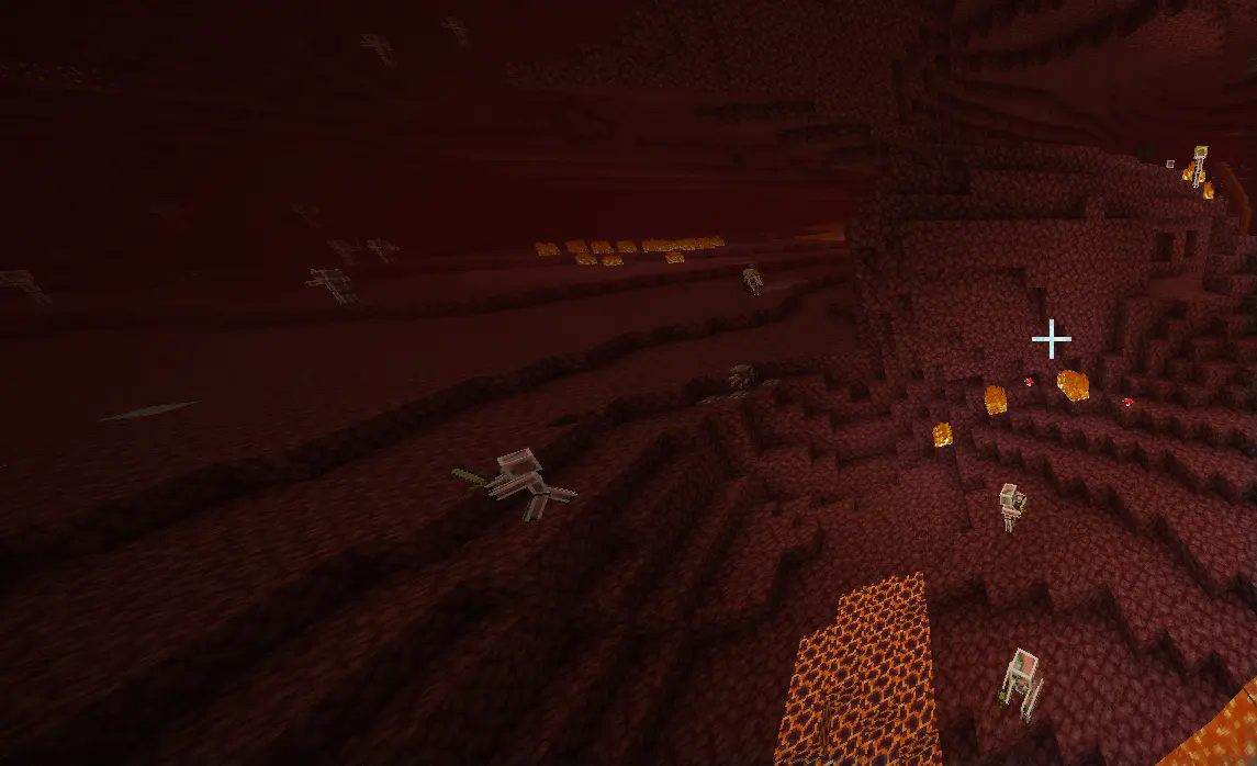 This is an image of the Nether with the texture pack.