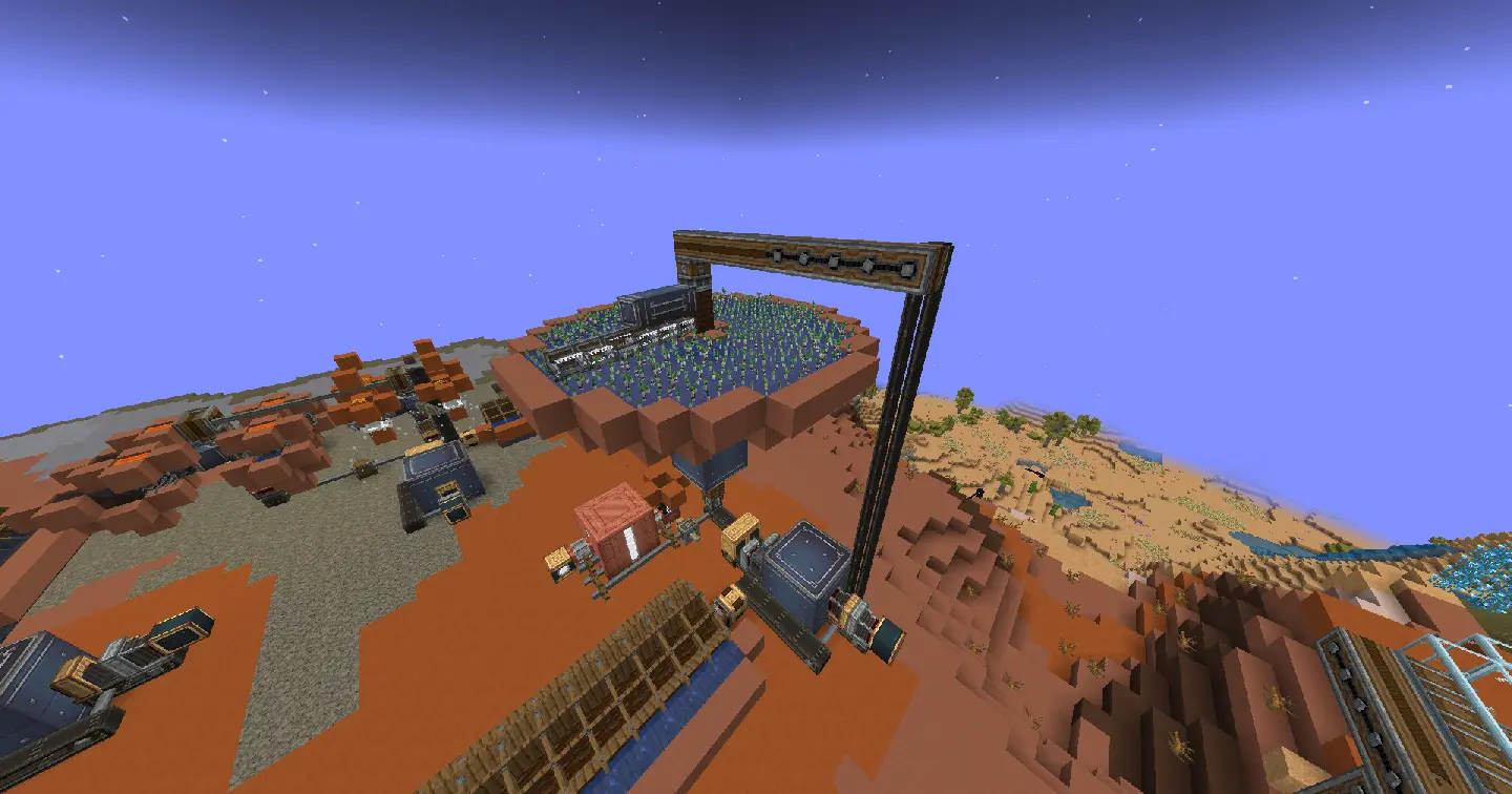 A player-built Medicinal Leek Farm built using Create components.