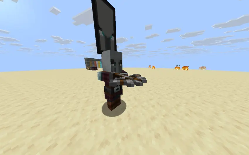 Pillager patrol leader with stone crossbow