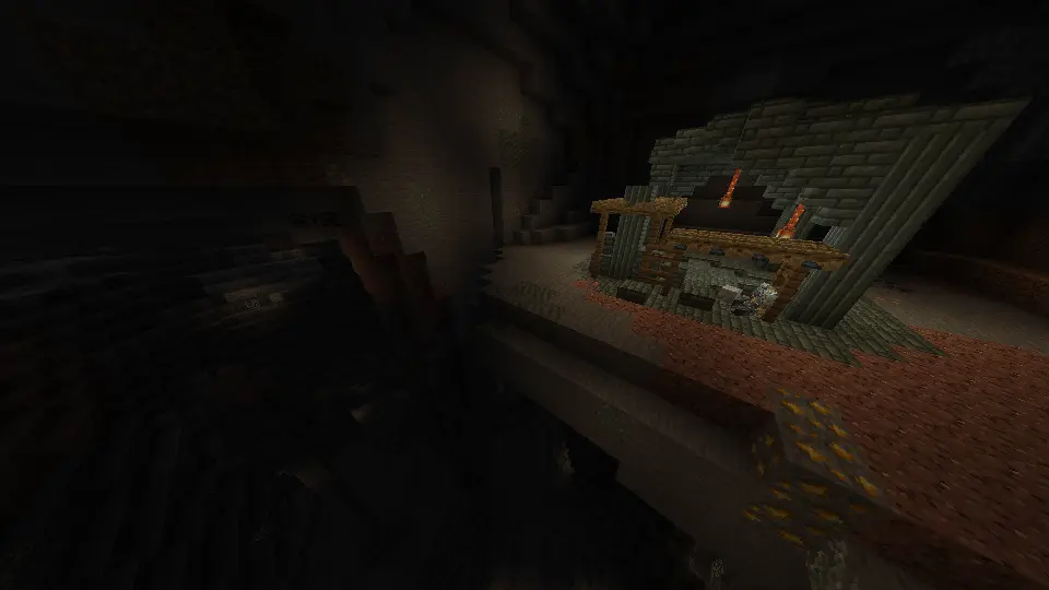 Slate Shrine overlooking a cliff face