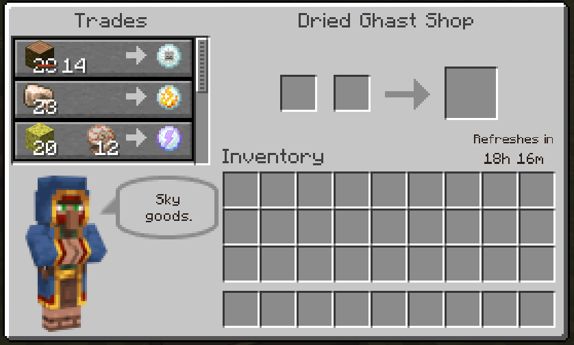 Shop Menu