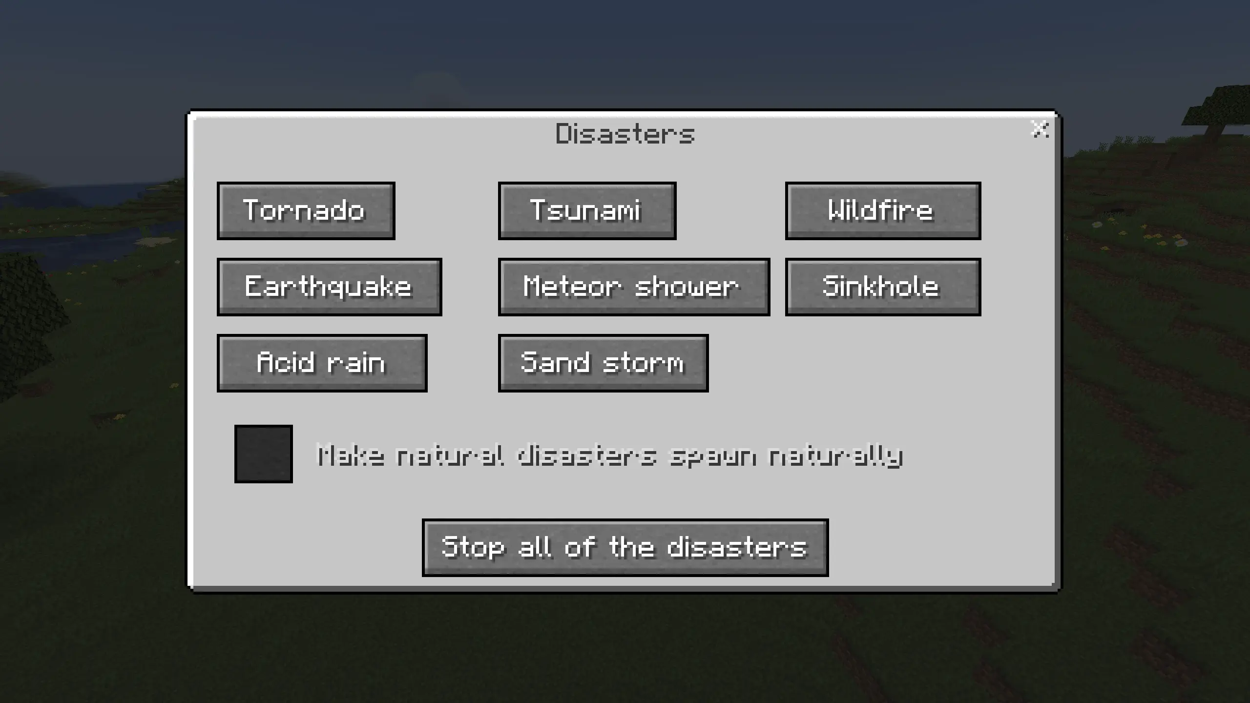 The disaster menu image