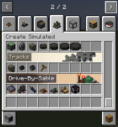 Drive-By-Sable Creative Tab Section