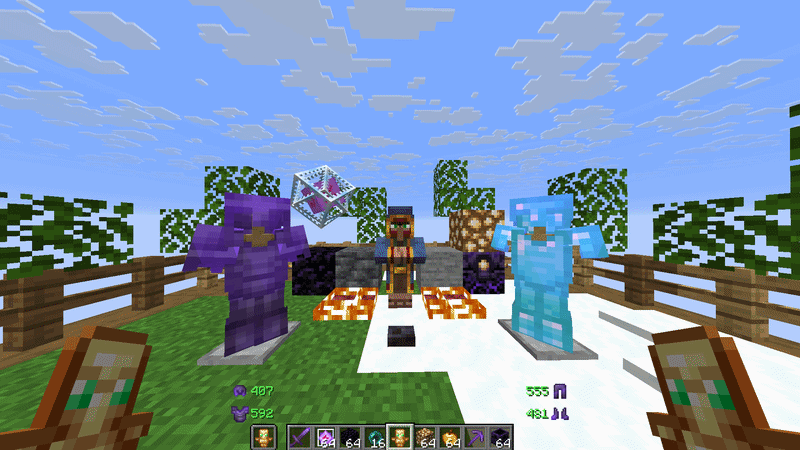 Overview of what the texturepack looks like in-game