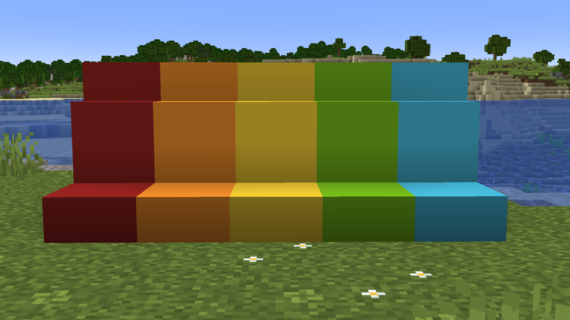 Cloth Blocks come in Blocks, Stairs and Slabs and in all 16 colours!