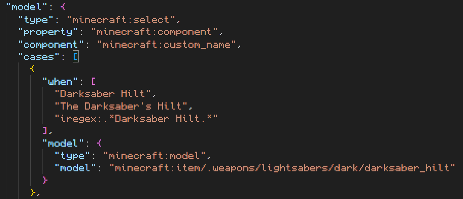 Vanilla-supported names along with a regex name!