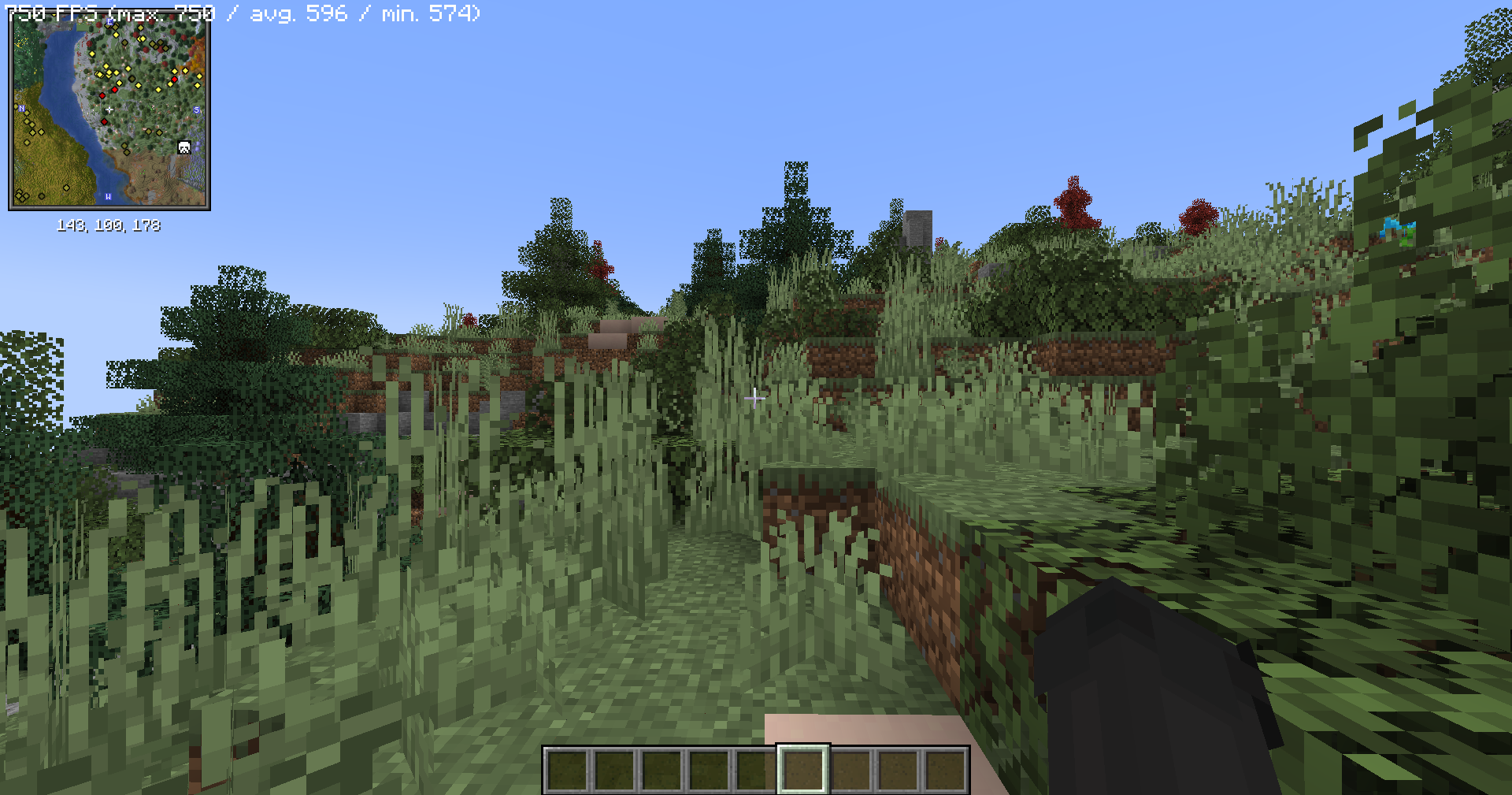 Around 590 FPS