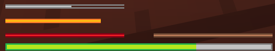Hud on Photo: Where are Armor, Health (with absorbing) , Food and expierence bar