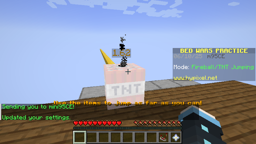 The timer working on Hypixel Bed Wars