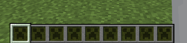 Creeper Faces Hotbar