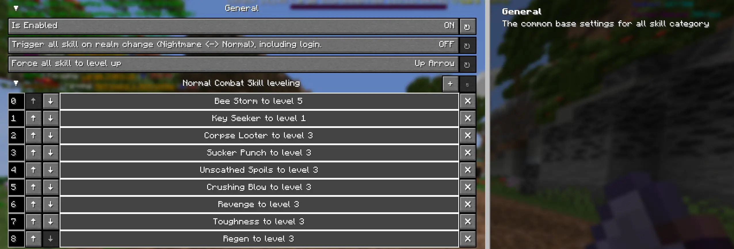 Auto Skill Settings
