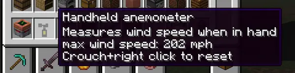 Handheld anemometer inventory