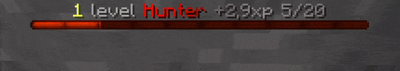 bossbar displaying gaining job exp