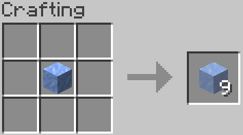 Unpackable ice