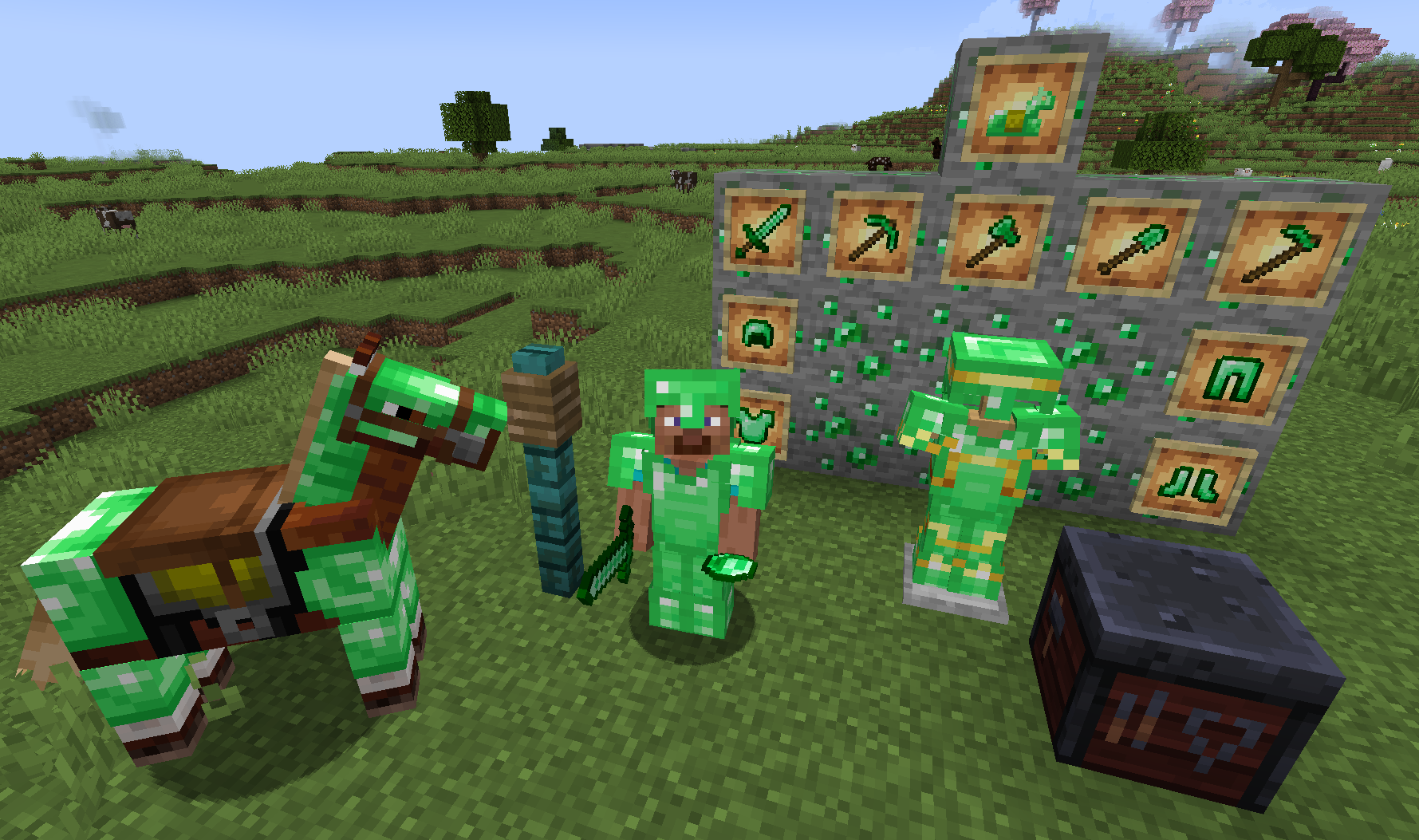 A showcase of all Emerald Items