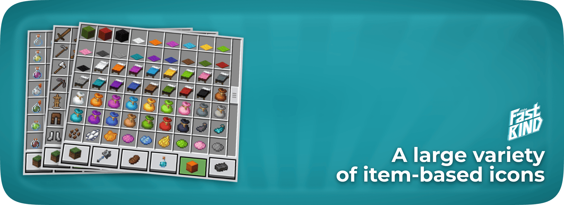 A large variety of icons