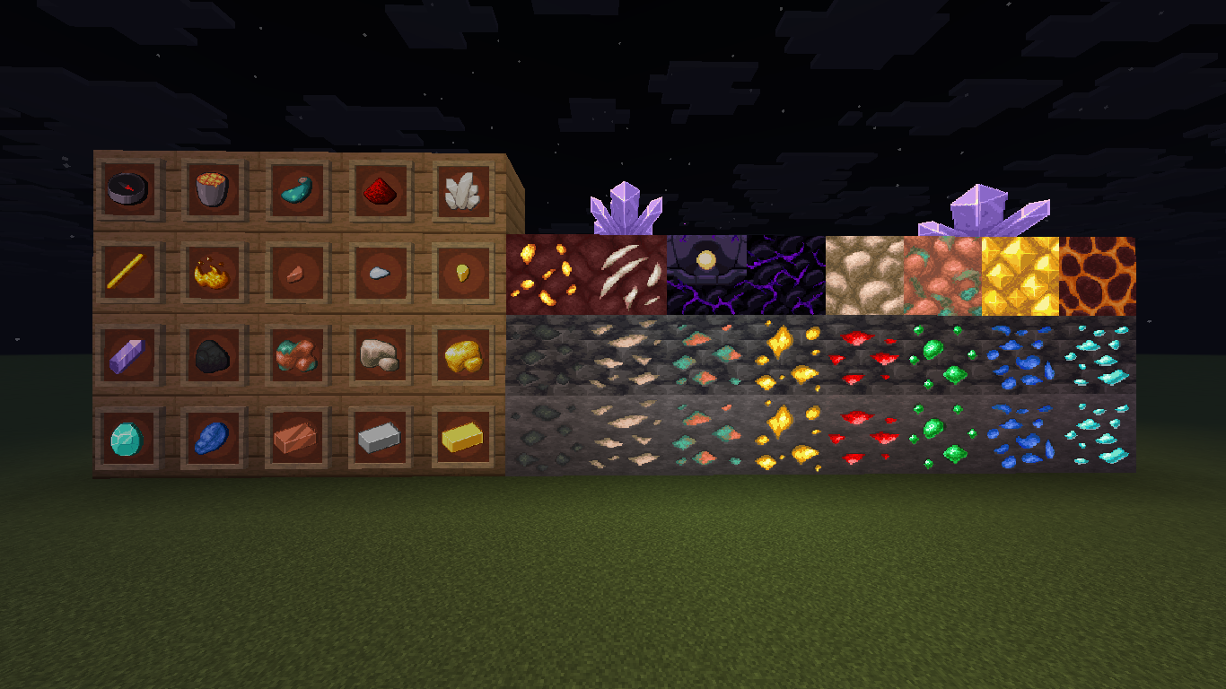 List of glowing ores.