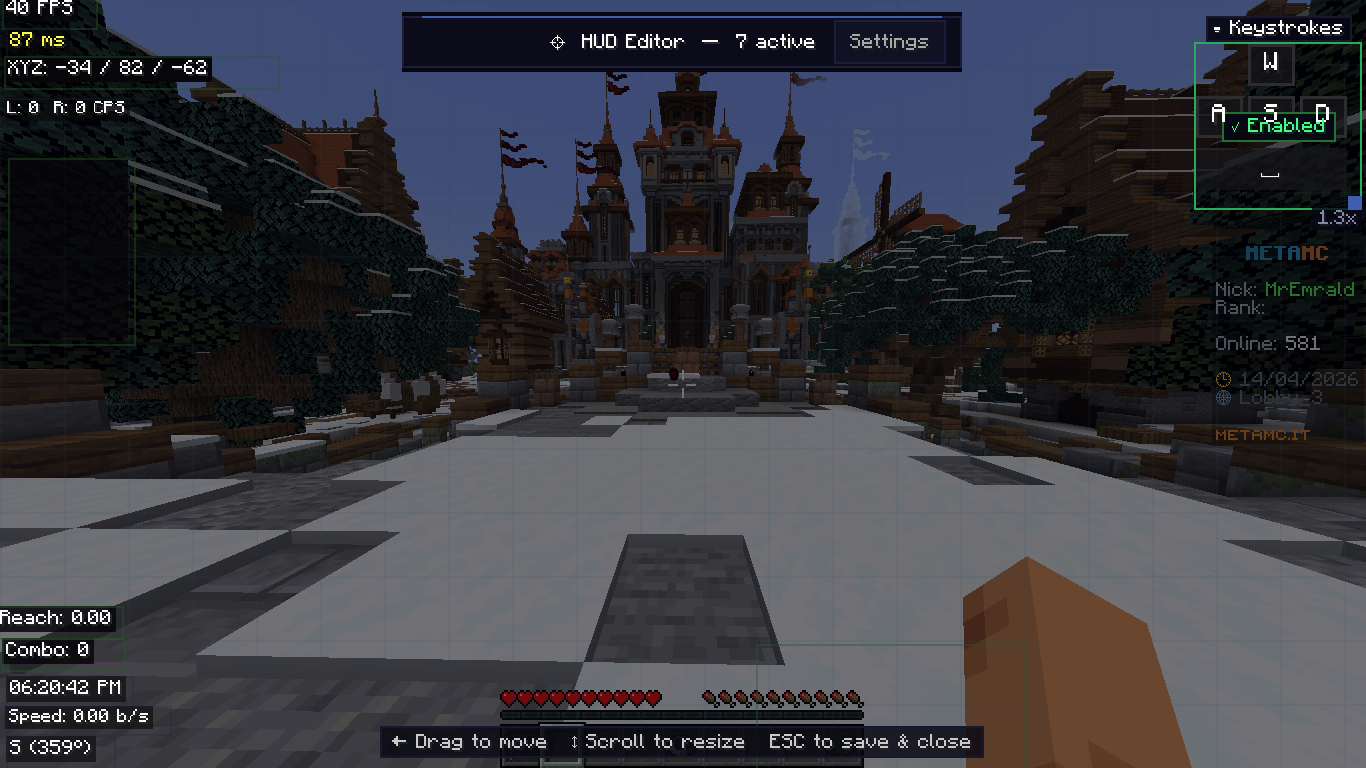 Right shift config Screen