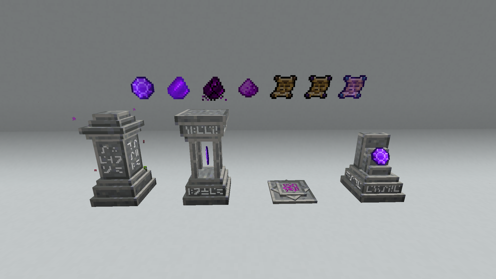 The items and blocks in the mod without using the resource pack