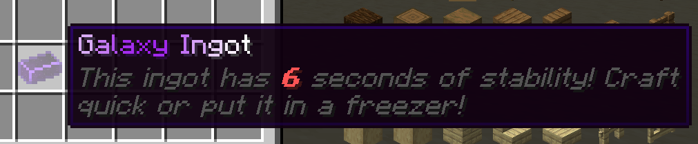 galaxy ingot and tooltip
