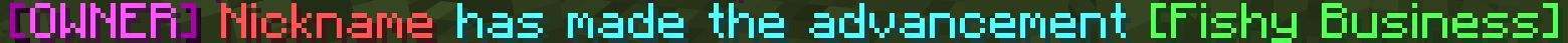 Image of a customized advancement message.