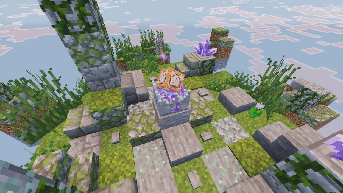"Levitating Command Block" (photographed with the Visual Vibrance shaderpack)