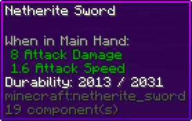 Netherite Sword Example
